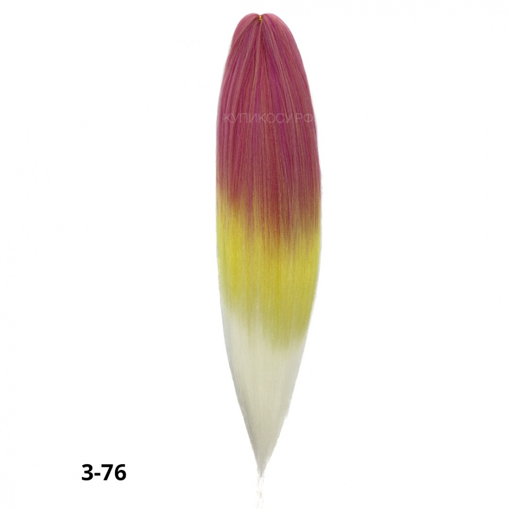 Канекалон Cocktail 3-76 (Hot plum/Yelow/White)